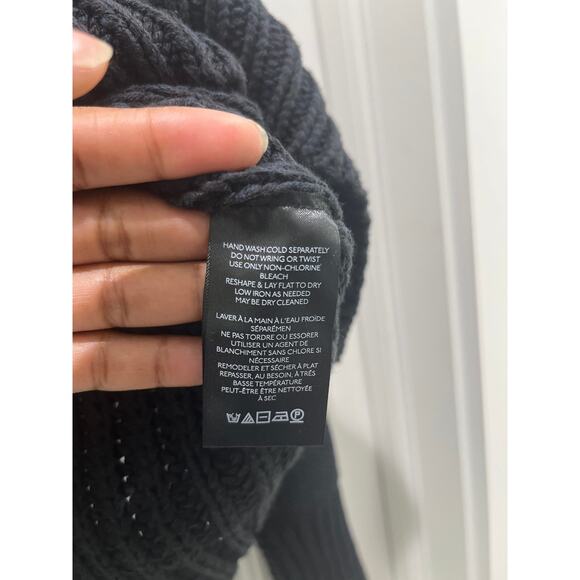 NWT Free People Bell Song Knit Pullover Sweater in Black Sz XS - Picture 7 of 10